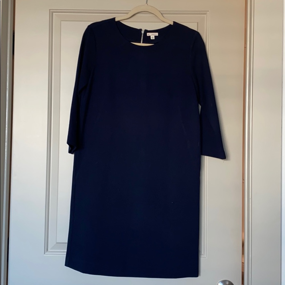 Navy ¾ sleeve dress